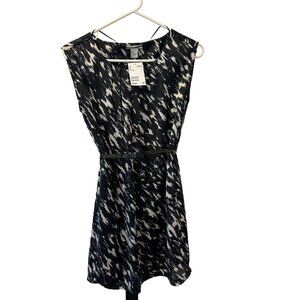 H&M Print Mini A line Dress sz 2 NEW